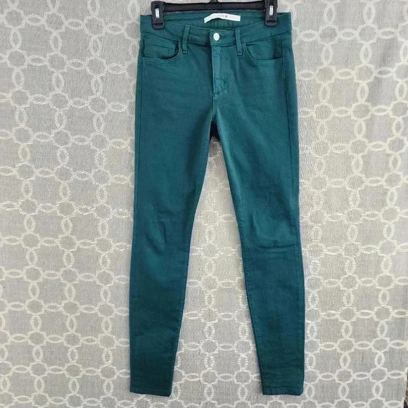 Joe's Skinny Long Inseam Mid Rise Stretched Women' s Jeans 27 Green - Picture 1 of 8